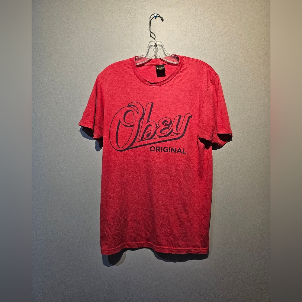 Obey Propaganda Original Red Graphic T-Shirt | Size Medium
